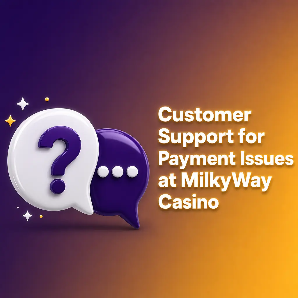 24/7 customer support options for payment issues at MilkyWay Casino, including live chat, email, and help centre resources