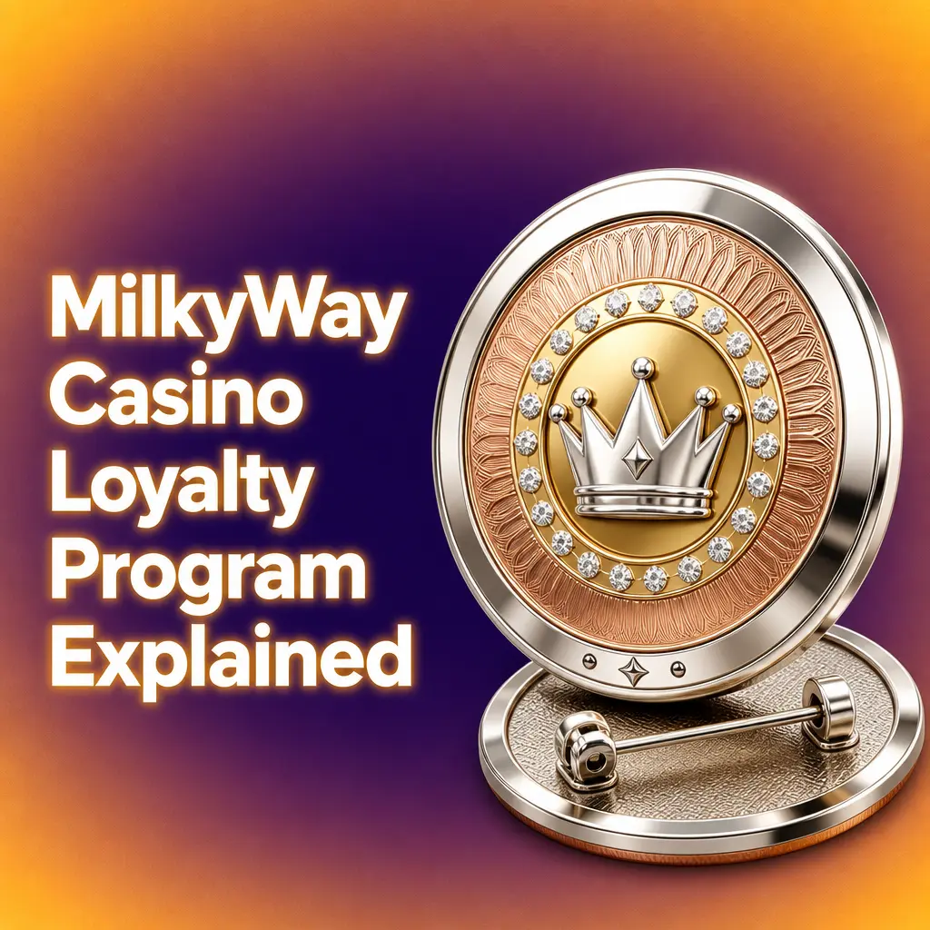 MilkyWay Casino's 5-tier loyalty program showing Bronze to Diamond ranks with points, cashback rates, and reward benefits.