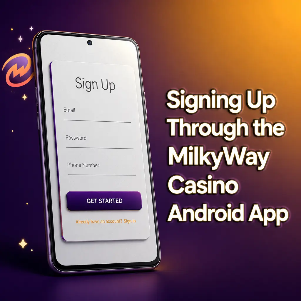 Steps to sign up and register an account on the MilkyWay Casino Android app in under three minutes